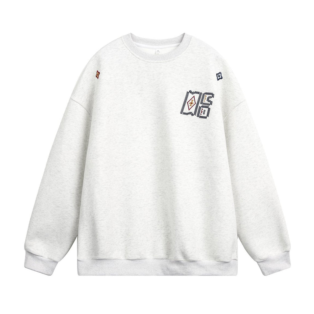 The Stitched Horizon Embroidered Crewneck Sweatshirt