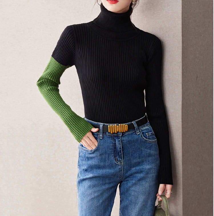The Noir Dentelle Lace Patchwork Knit Sweater