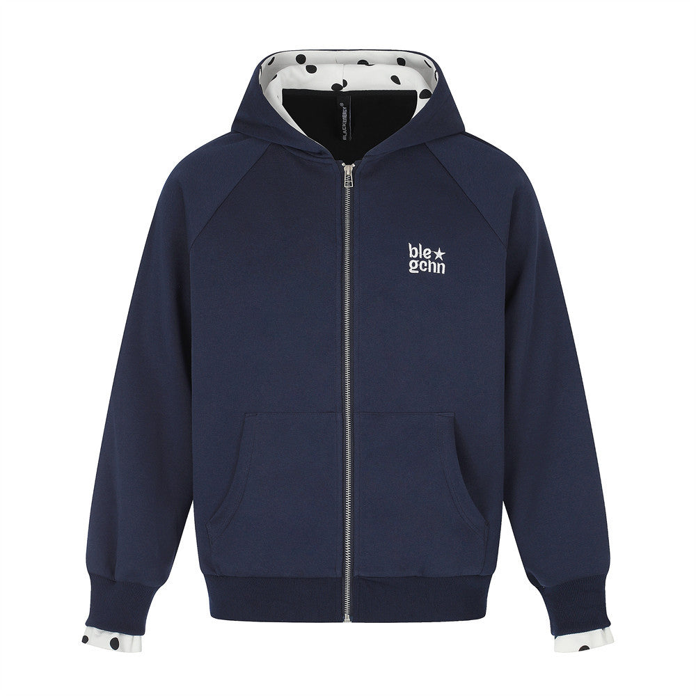 The Layered Cipher Faux Two-Piece Zip Hoodie