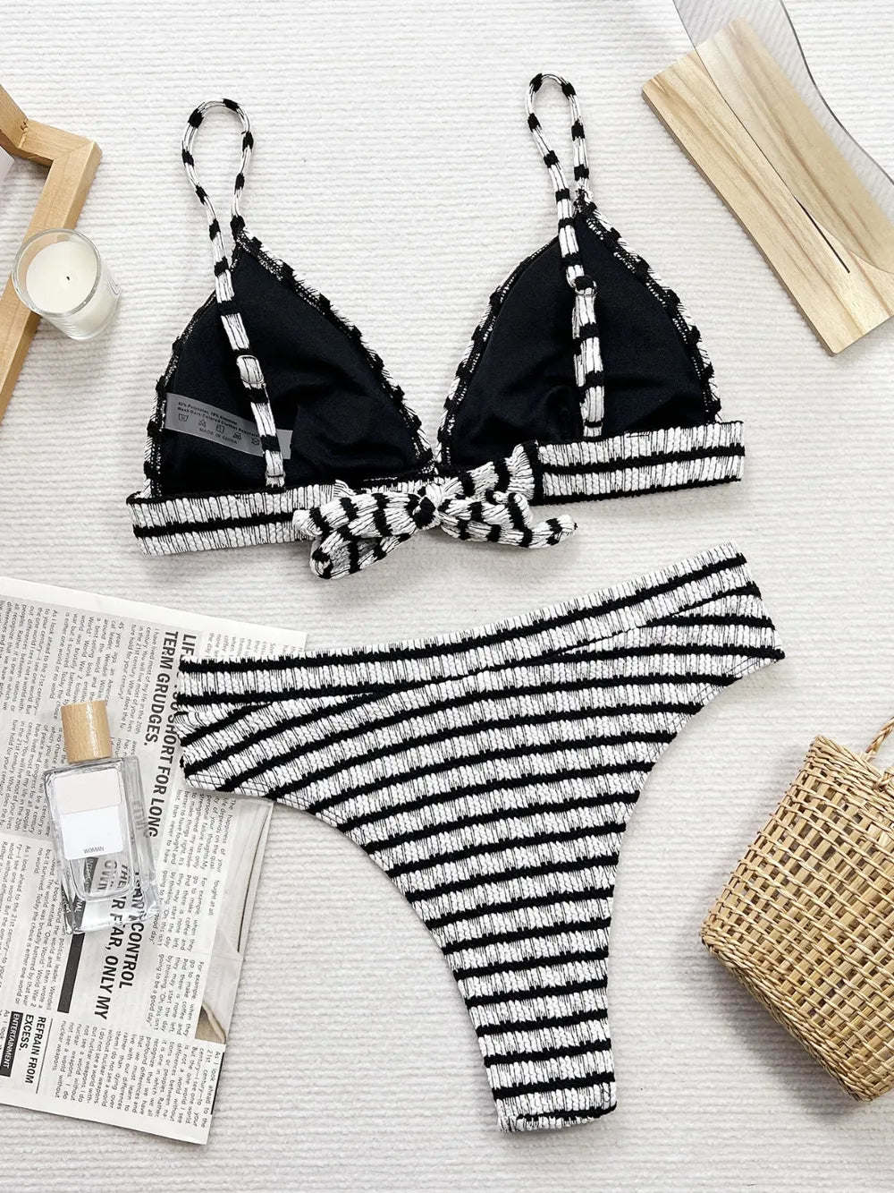 The Riviera Stripe Swim Set
