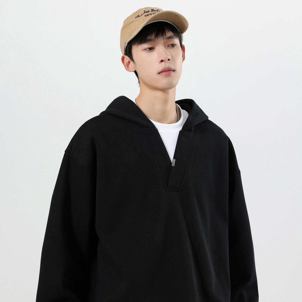 The Layered Drift Faux Two-Piece Hoodie