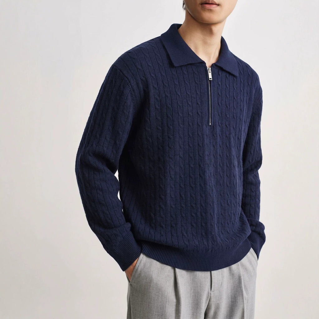 The Harbor Line Half Zip Polo Sweater