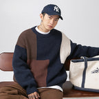 Relaxed Fit Colorblock Sweater