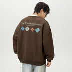 The Umber Outline Printed Crewneck Sweatshirt