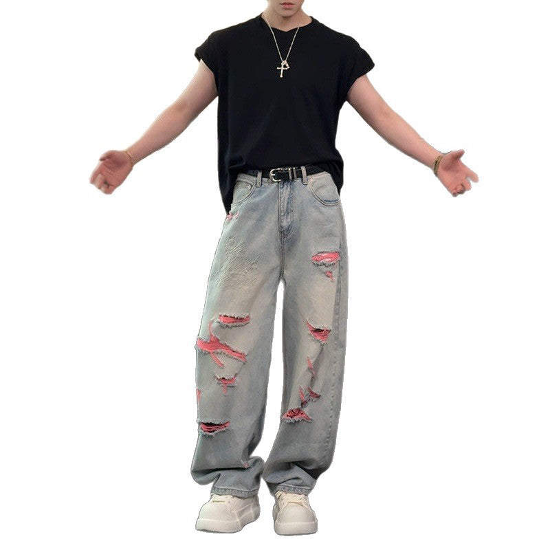 The Sky Wash Vintage Straight Leg Jeans
