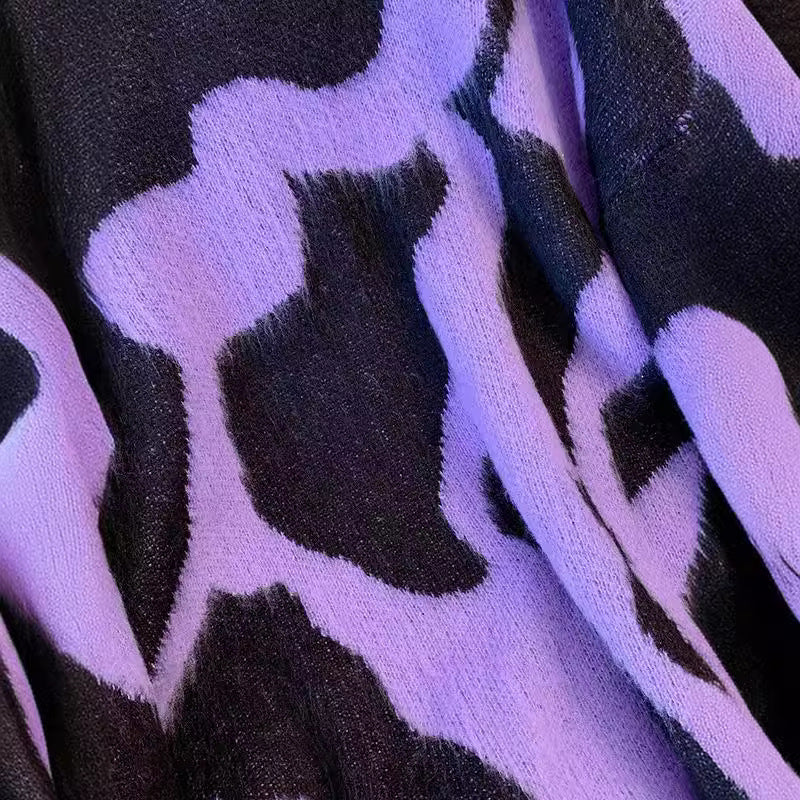 The Violet Prowl Leopard Knit Sweater