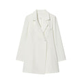 Literary Retro Blazer Skirt Outfit