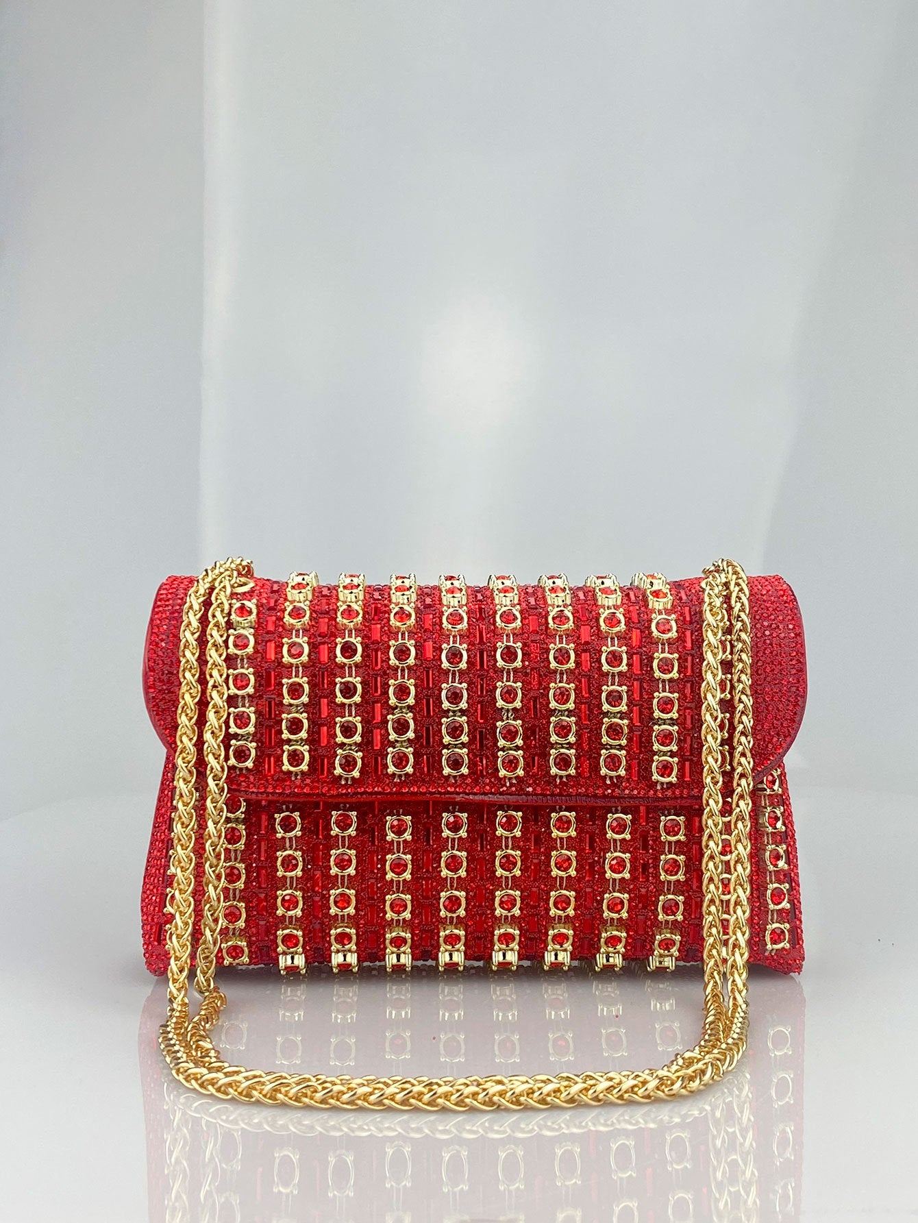 Cheongsam Style Rhinestone Clutch