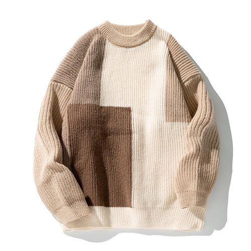 Relaxed Fit Colorblock Sweater