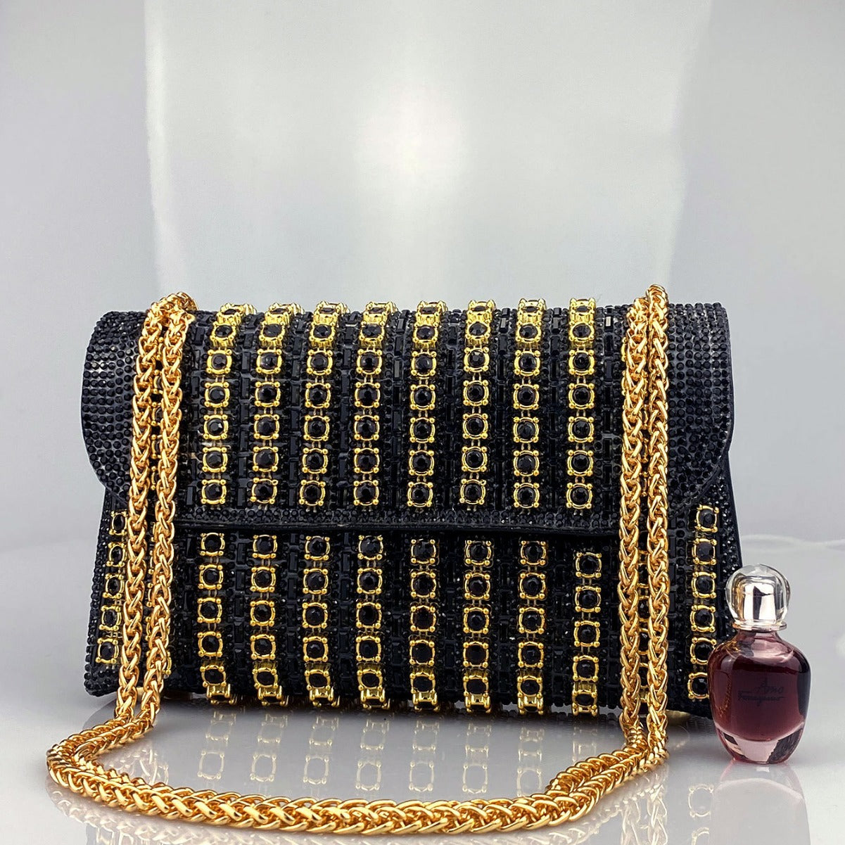 Cheongsam Style Rhinestone Clutch
