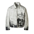 The Ivory Wash Distressed Flip Collar Jacket