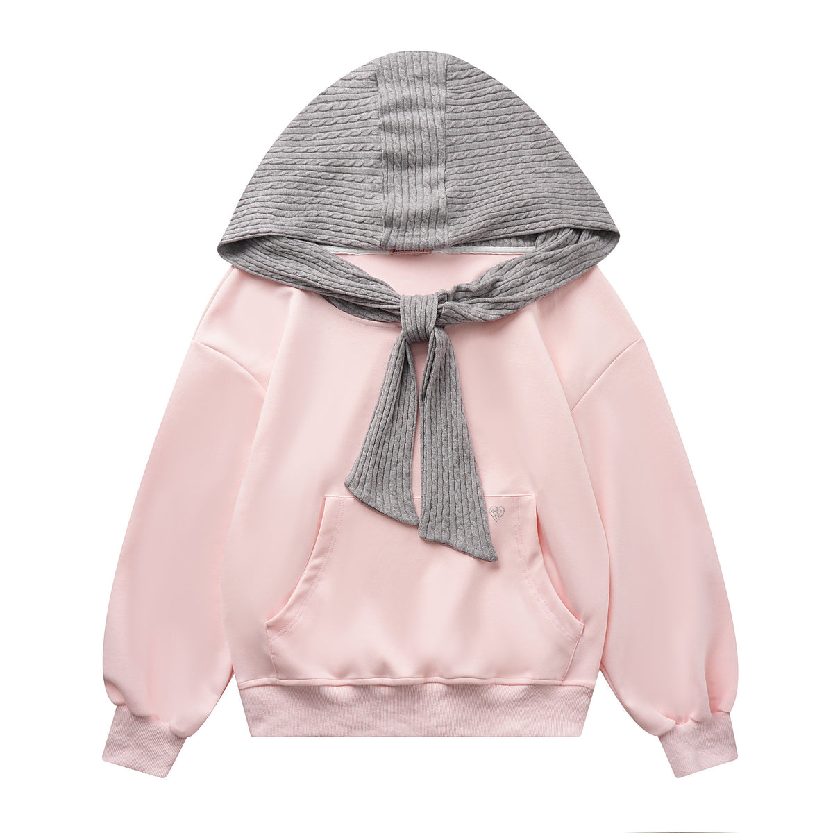 The Pink Shawl Layer Hooded Sweatshirt