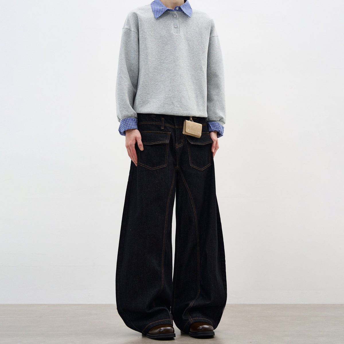 The Noir Avenue Wide Leg Denim Pants