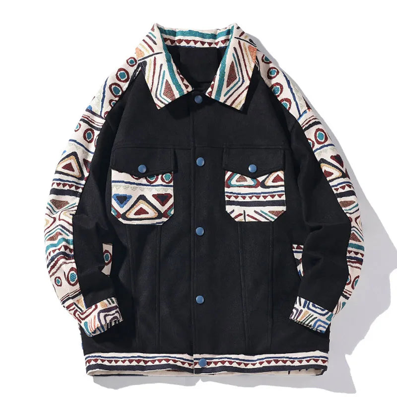 The Harajuku Mosaic Oversized Varsity Jacket