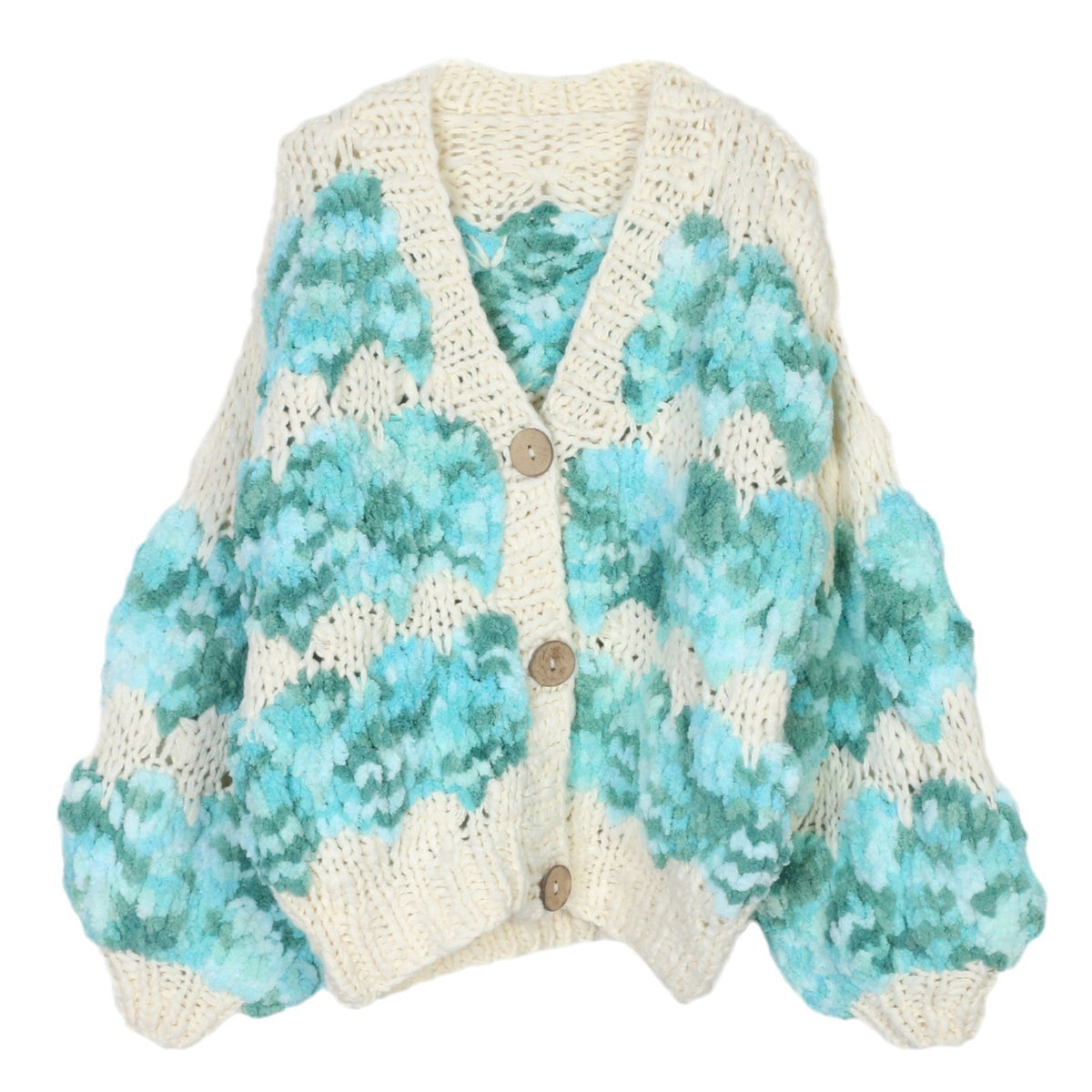The Fern Gradient V-Neck Knit Cardigan