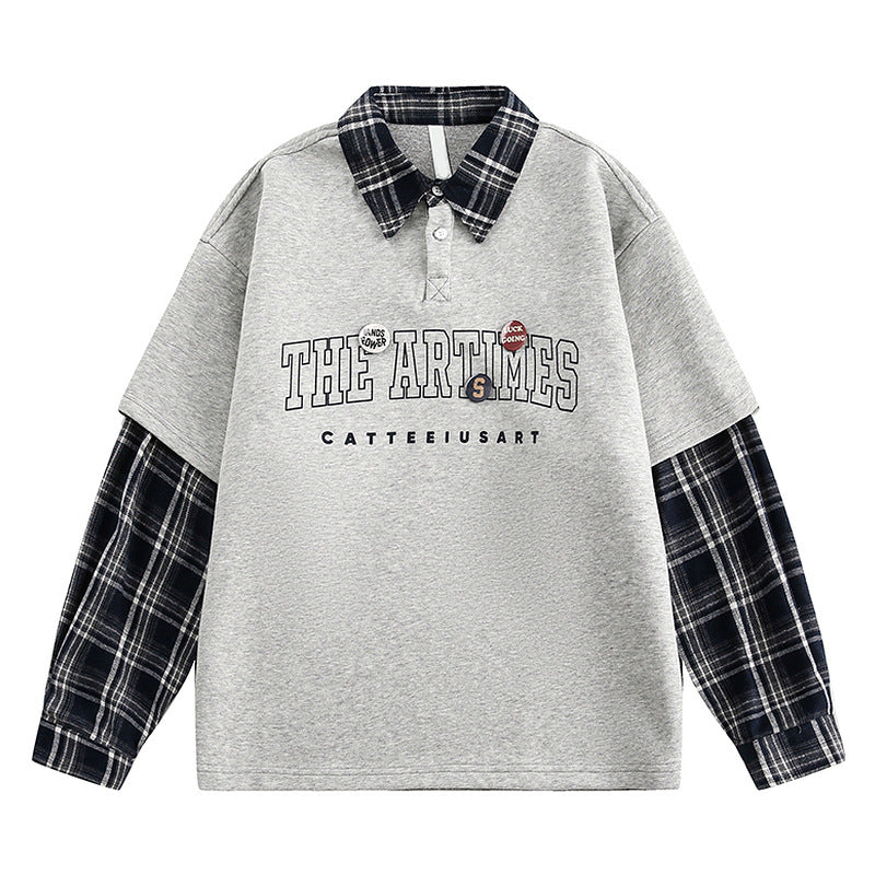 Men's Polo Collar Sweatshirt