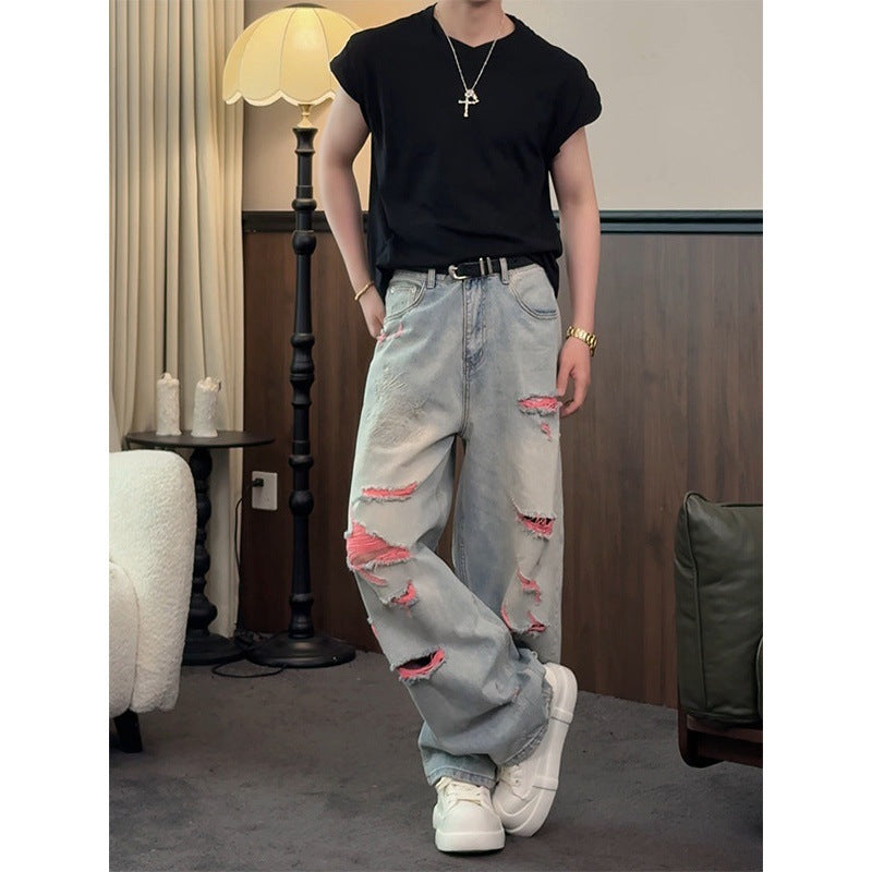The Sky Wash Vintage Straight Leg Jeans