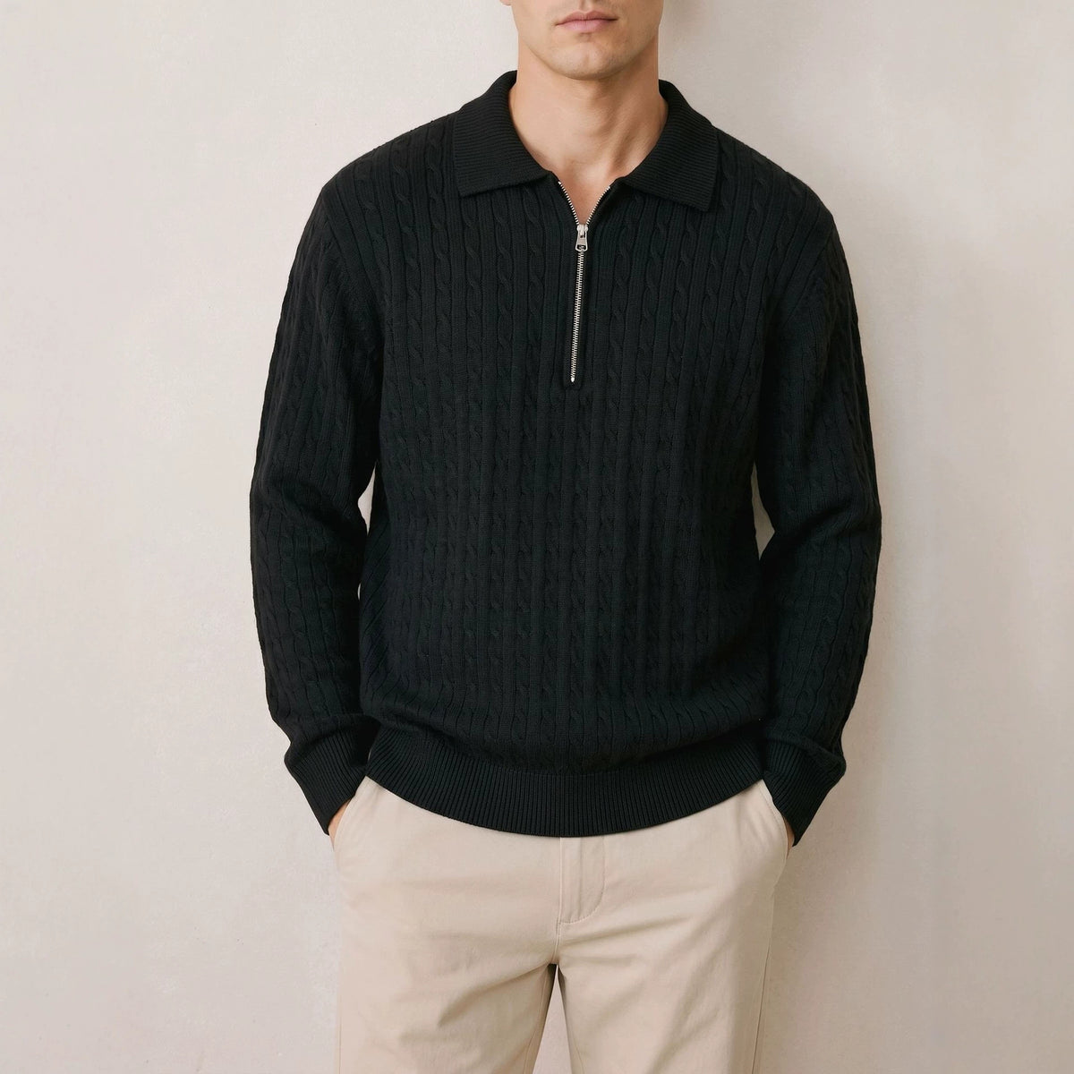 The Harbor Line Half Zip Polo Sweater
