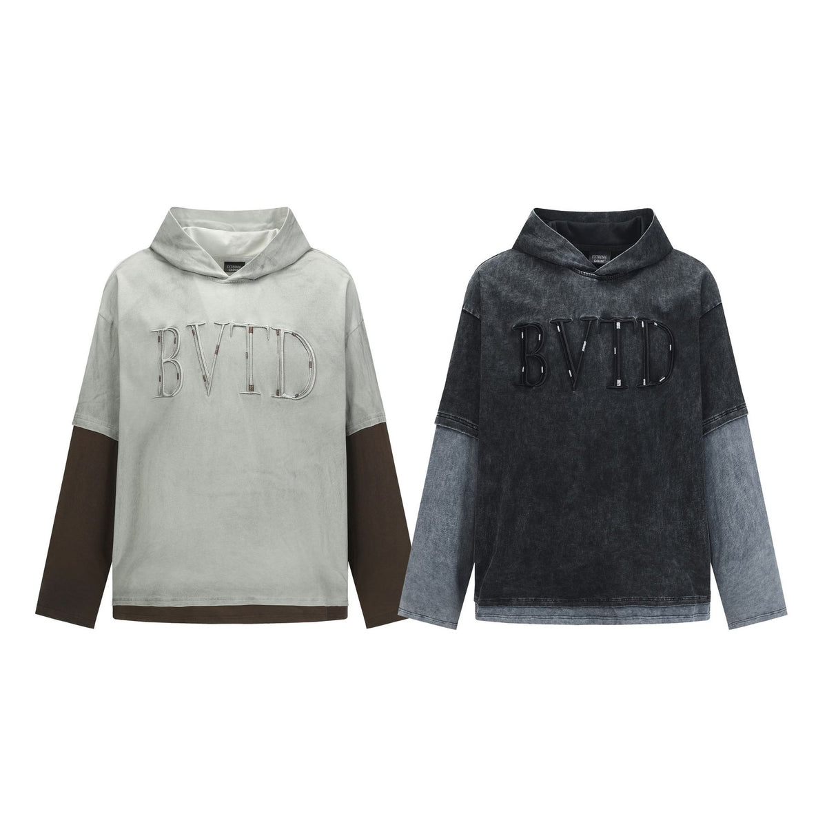 The Heritage Stitch Faux Two-Piece Zip Hoodie