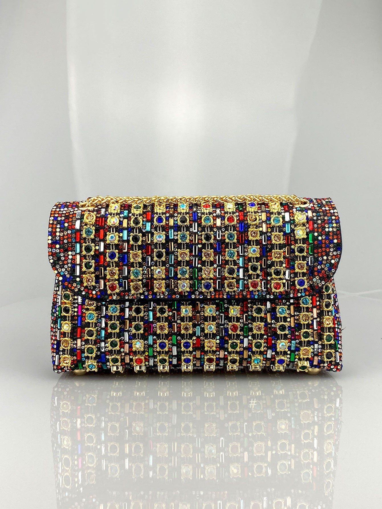Cheongsam Style Rhinestone Clutch
