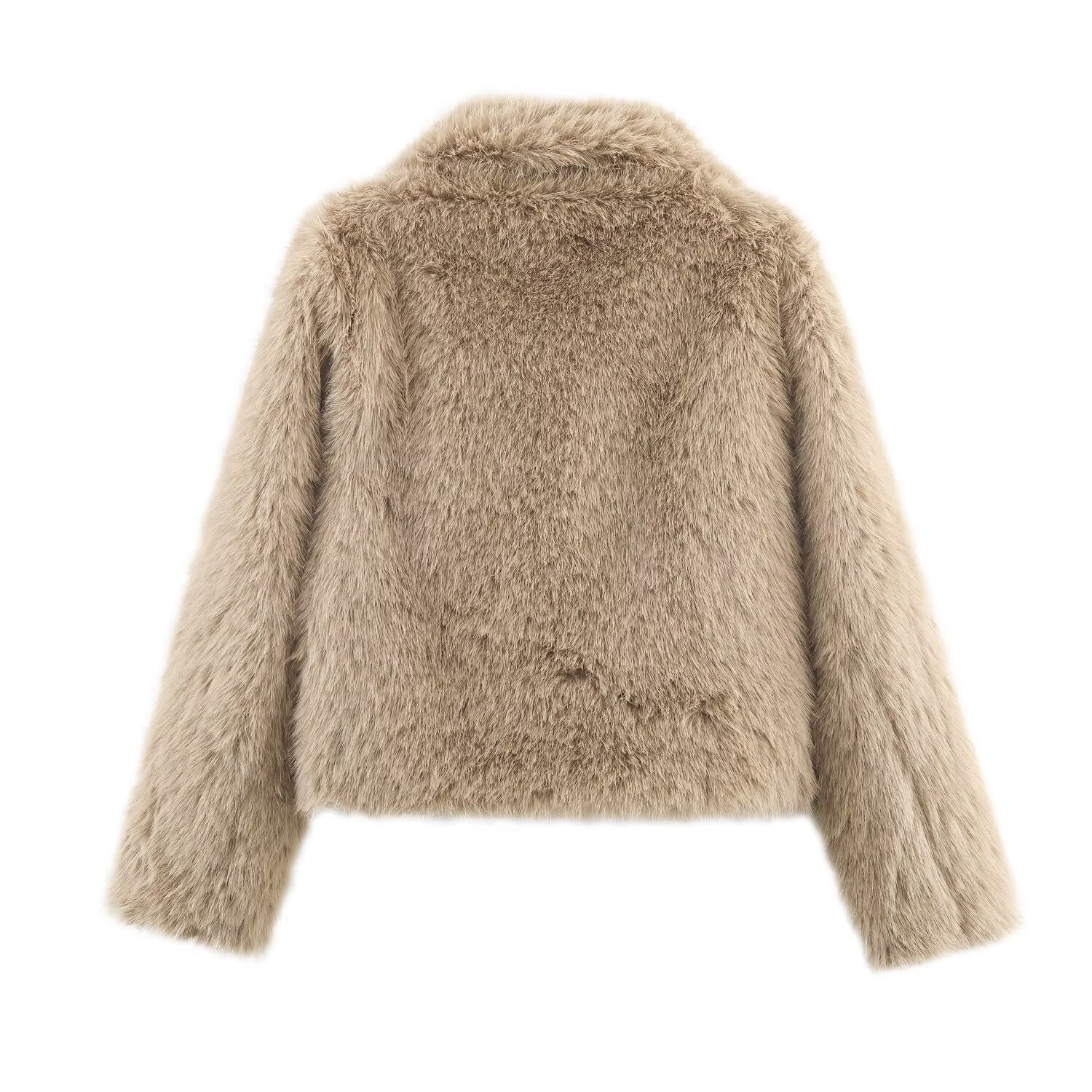 Cozy Turn-Down Collar Fur Jacket