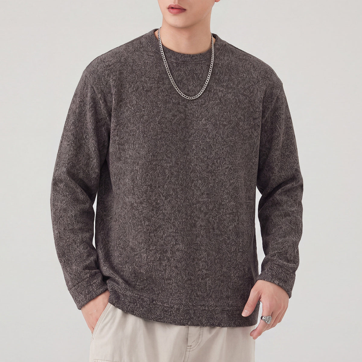 The Granite Marl Heavyweight Pullover Sweatshirt