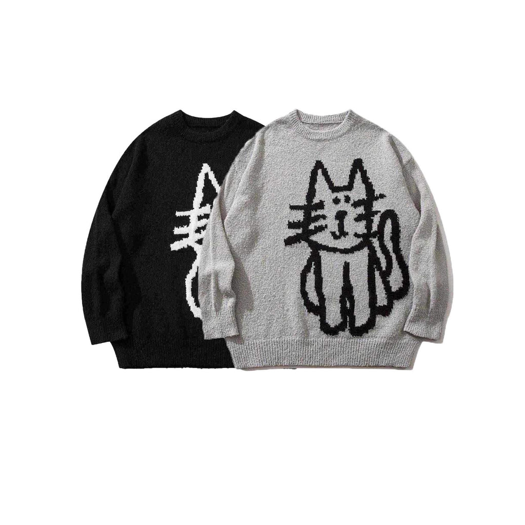 The Whisker Tale Cartoon Cat Sweater