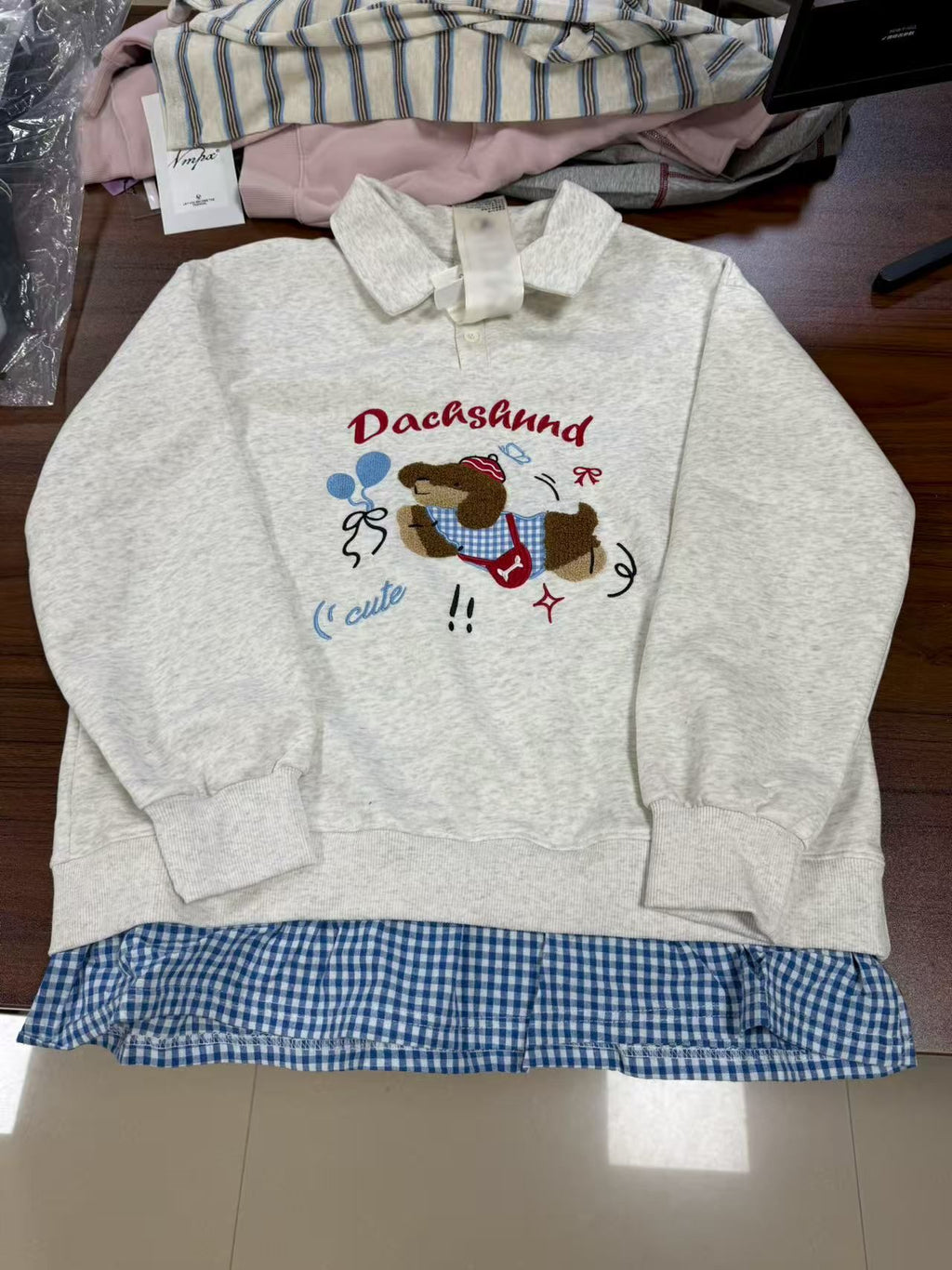 The Stitch & Layer Two-Piece Look Polo Sweatshirt