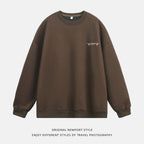 The Umber Outline Printed Crewneck Sweatshirt