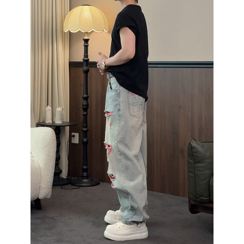 The Sky Wash Vintage Straight Leg Jeans