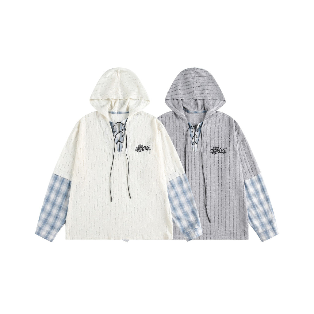 The Lattice Layer Crochet Hooded Sweatshirt