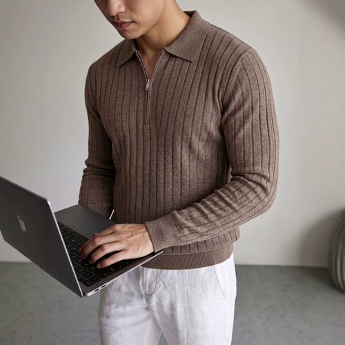 The Alpine Mist Half Zip Sweater