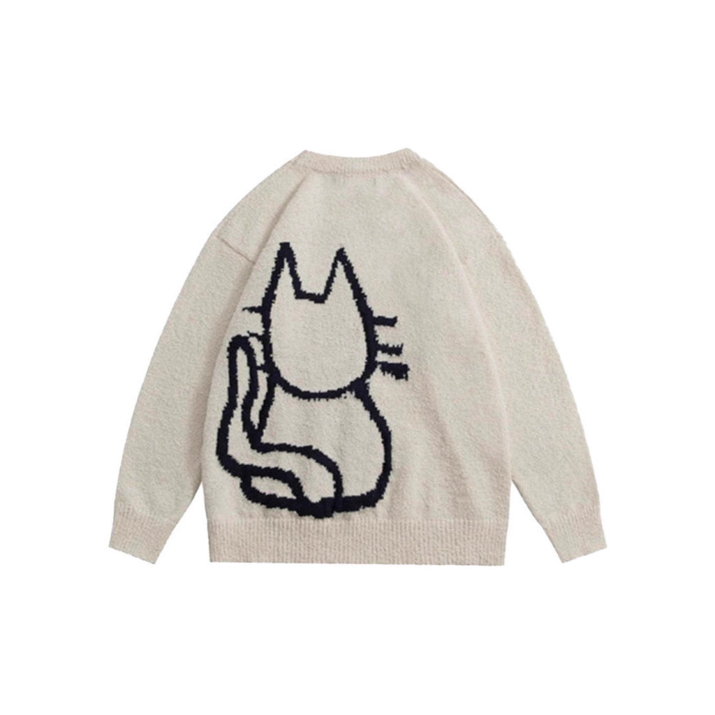 The Whisker Tale Cartoon Cat Sweater