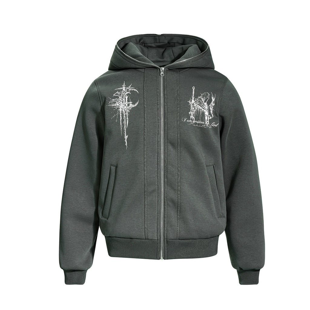 The Vintage Mosaic Patchwork Zip Hoodie