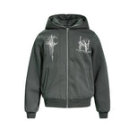 The Vintage Mosaic Patchwork Zip Hoodie