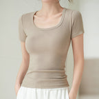 Milk Tea Muse Square Neck Tee
