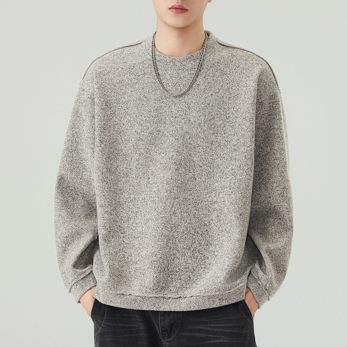 The Granite Marl Heavyweight Pullover Sweatshirt