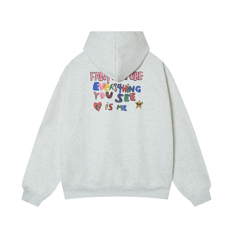 The Wild Doodle Cartoon Animal Zip Hoodie