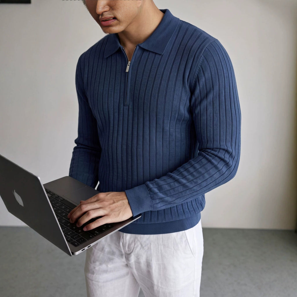 The Alpine Mist Half Zip Sweater