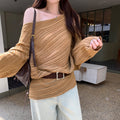 Lazy Chic Long Sleeve Knit Top