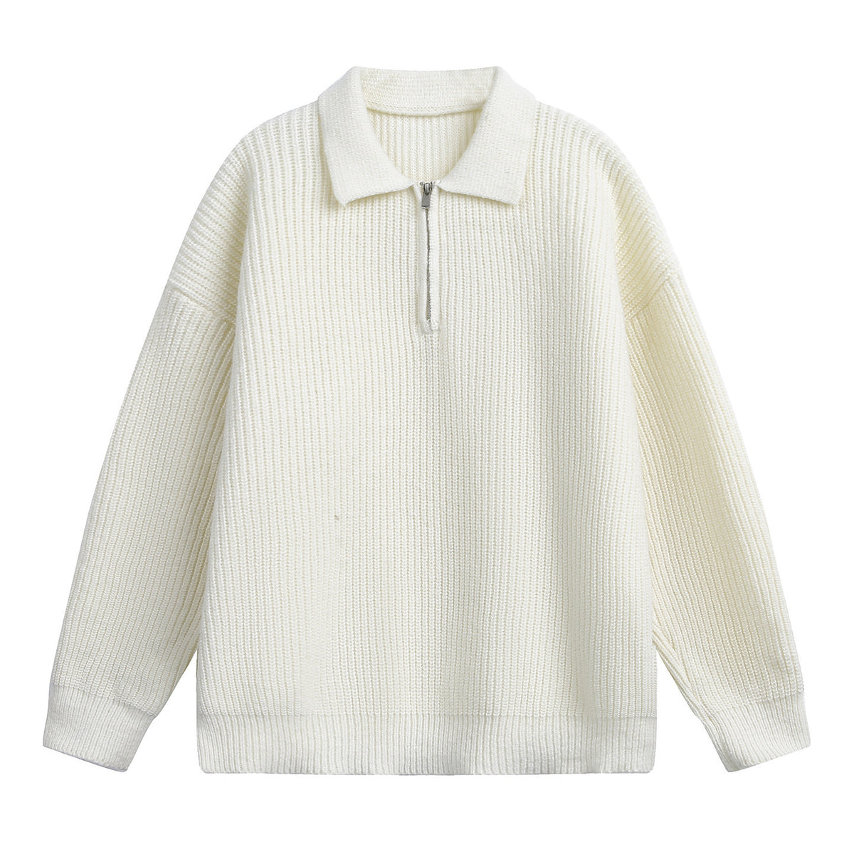The Starlit Half Zip Lapel Sweater