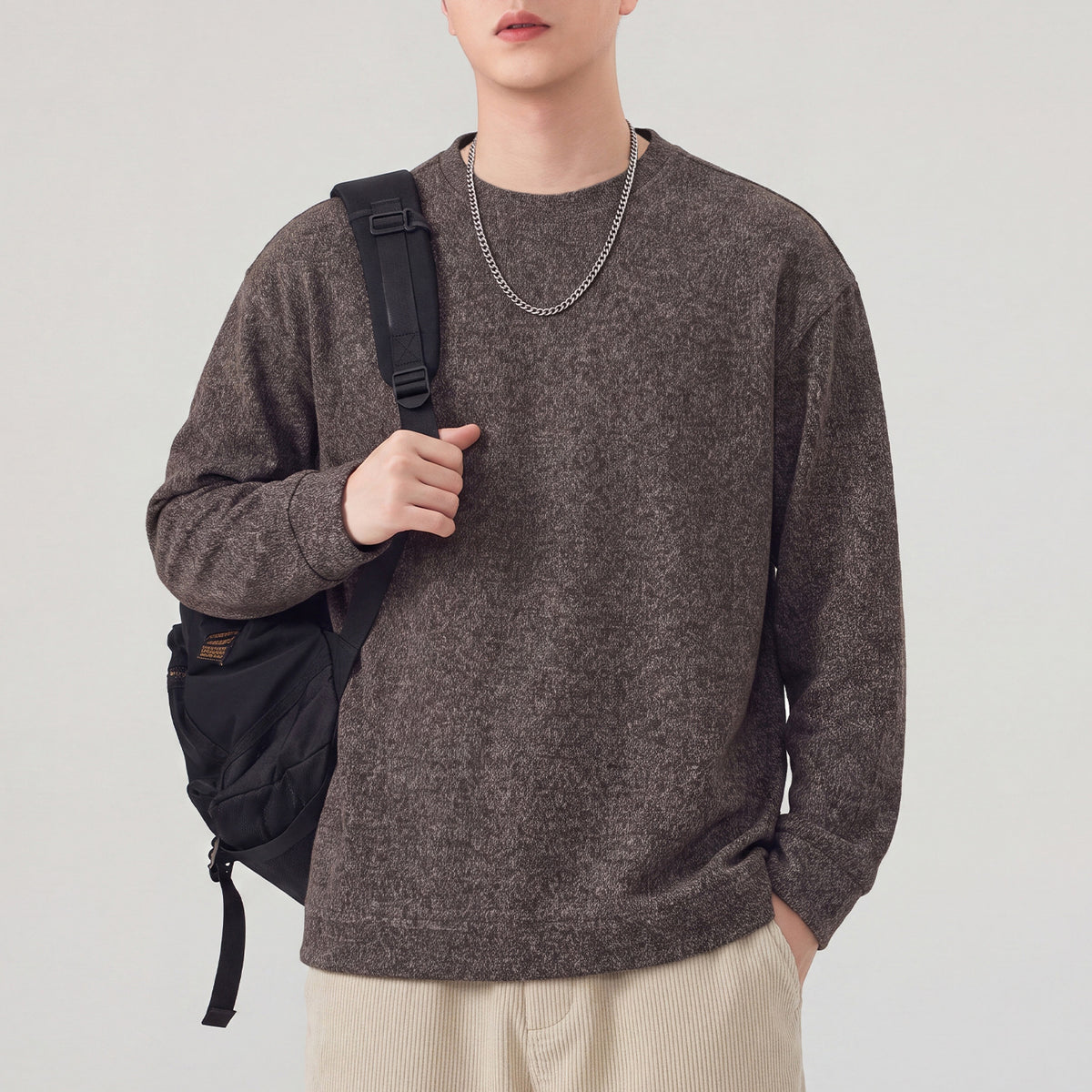The Granite Marl Heavyweight Pullover Sweatshirt