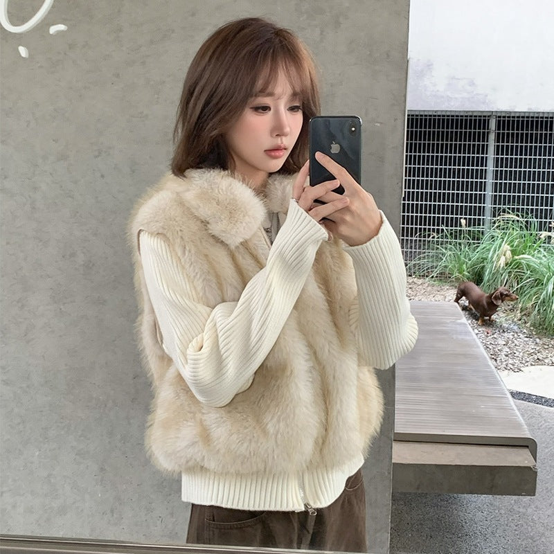 The Geo Knit Panel Padded Jacket