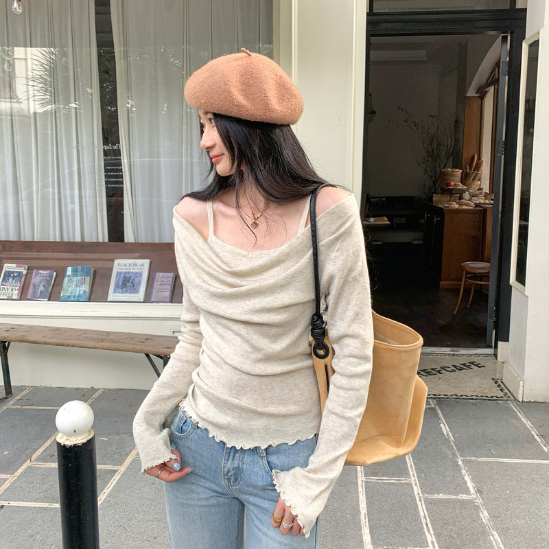 Off-Shoulder Knit Top