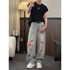 The Sky Wash Vintage Straight Leg Jeans