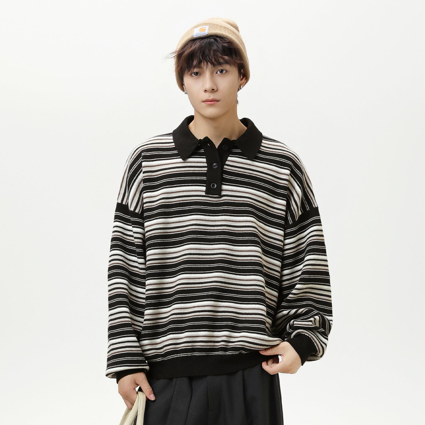 The Camden Stripe Polo Knit
