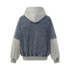 The Faded Block Fake Two-Piece Hooded Jacket