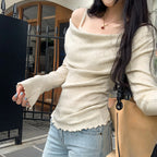 Off-Shoulder Knit Top