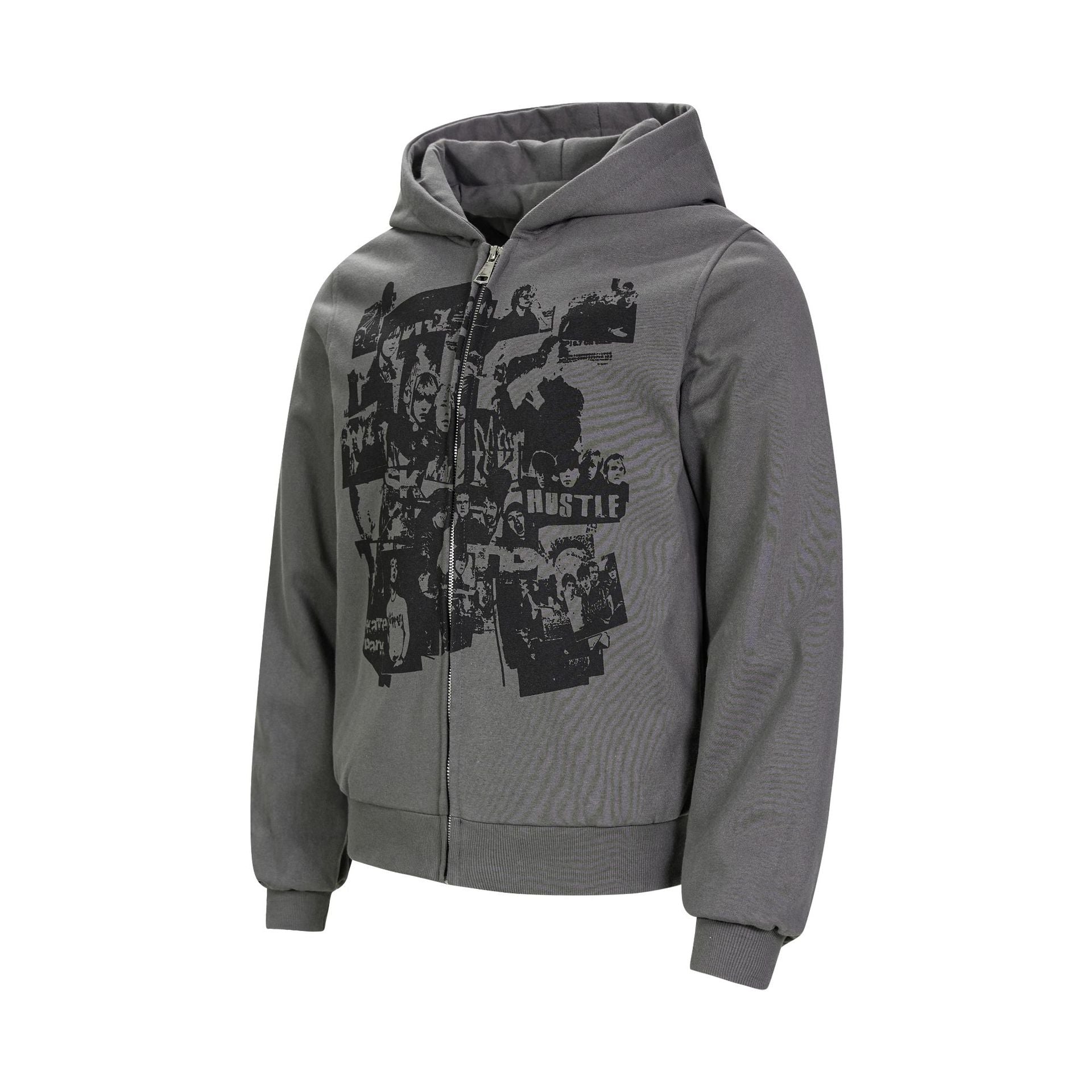 Retro Streetwear Zip Hoodie