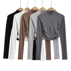 The Cocoa Drift Mock Neck Top